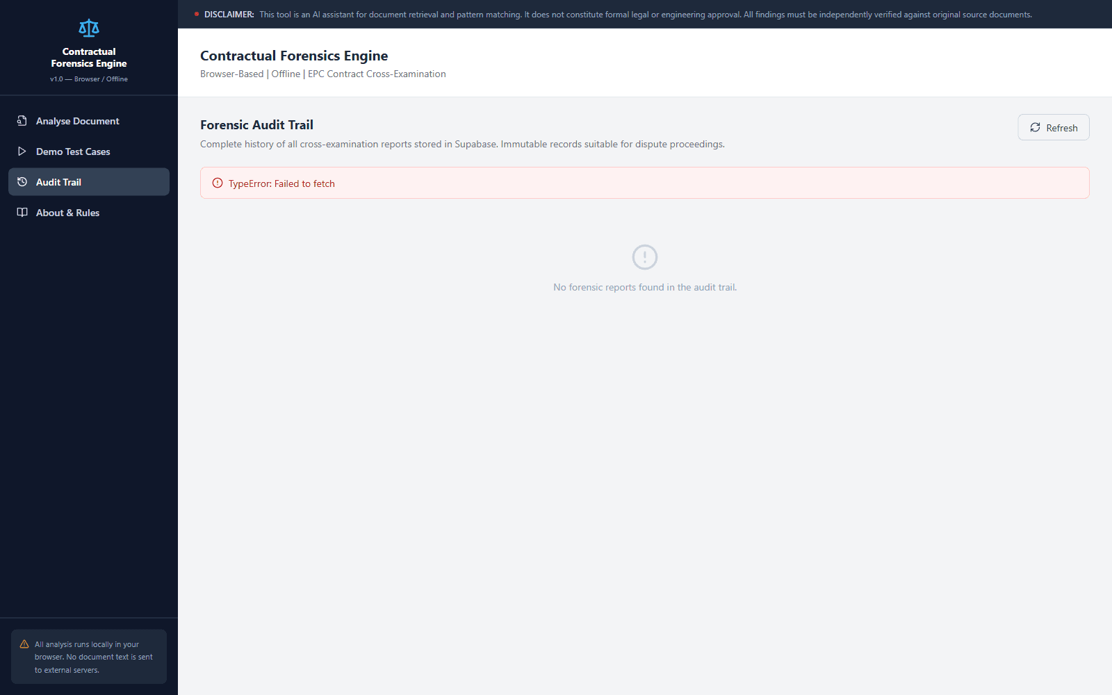 Audit trail