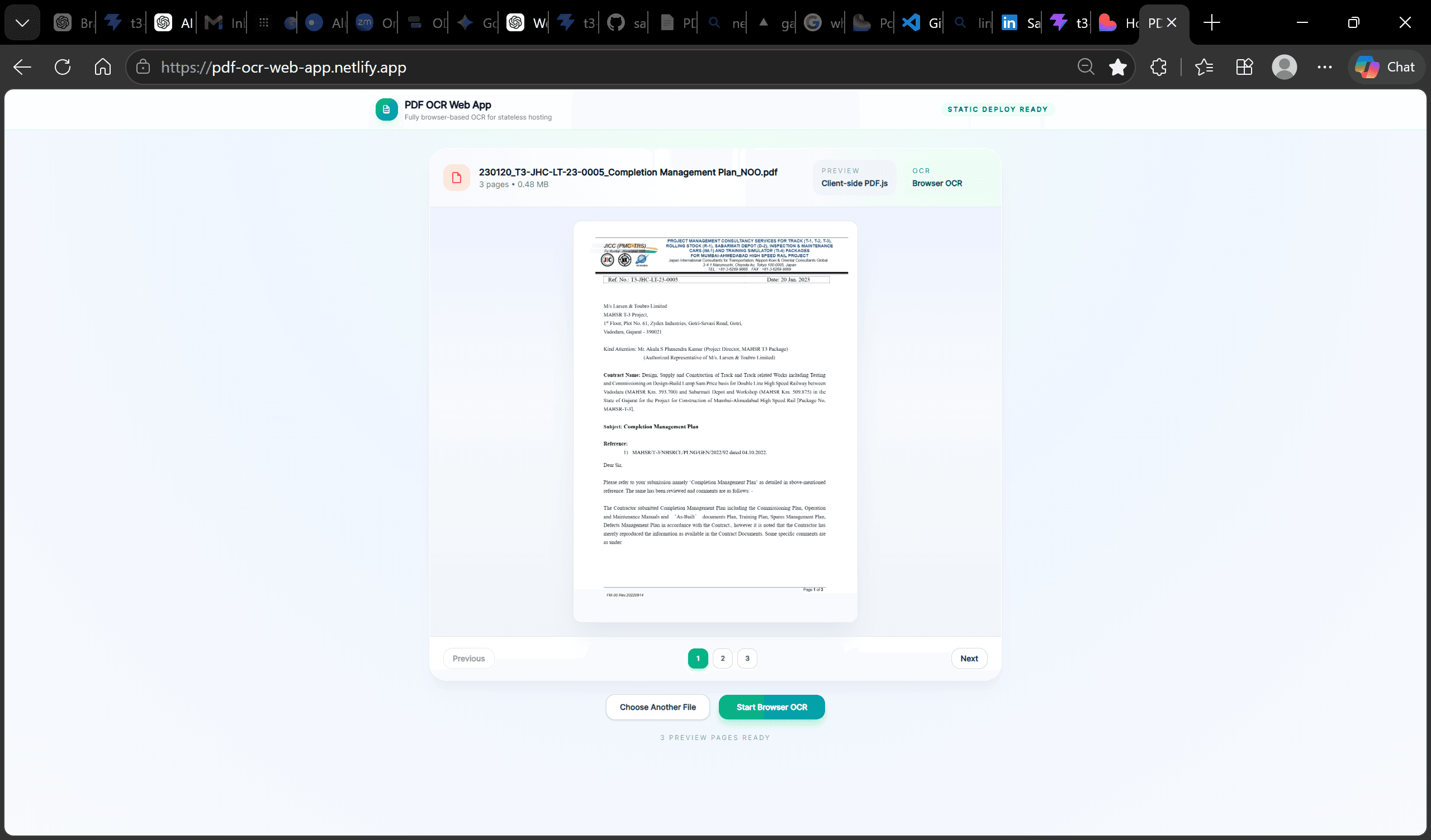 OCR processing